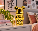 Urso em Cerâmica Dourado 27cm