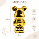 Urso em Cerâmica Dourado 27cm