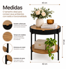 Mesinha Lateral Redonda com Apoio