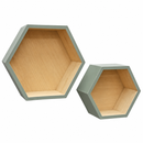 Set Nichos Prateleiras de Parede MDF 2 Peças