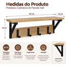 Prateleira Cabideira de Parede Hall
