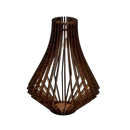 Vaso Artesanal Diamante em Madeira 25cm