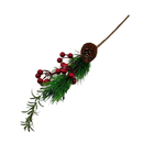 Ramo Artificial Frutas Vermelhas e Pinha 45cm