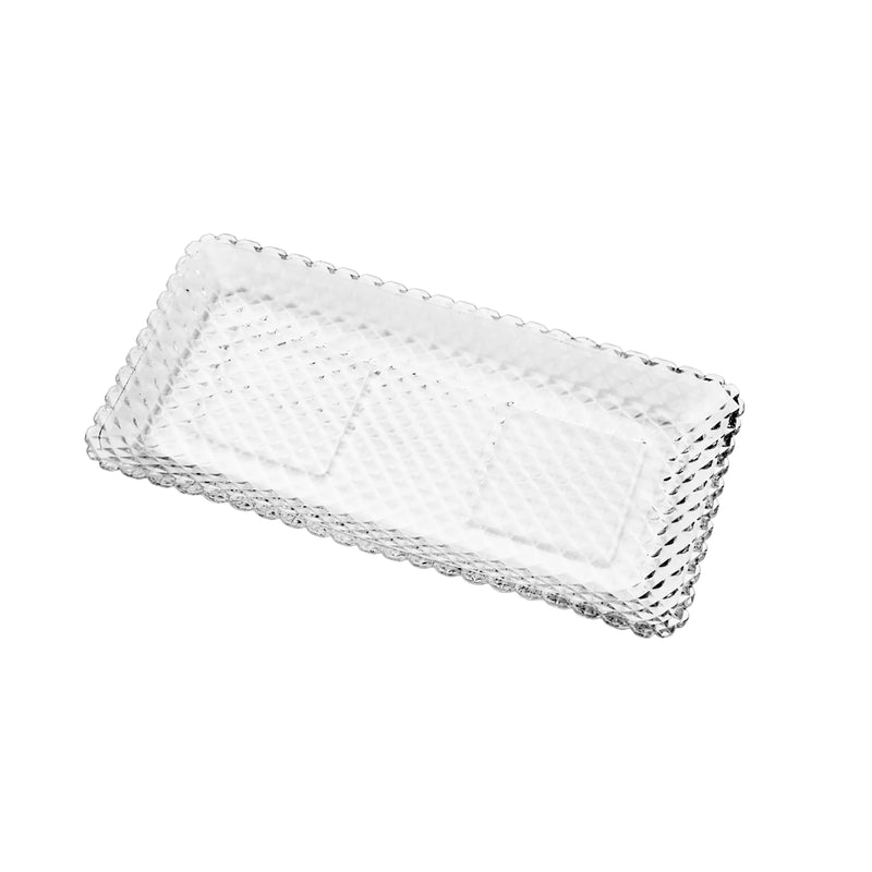 Travessa de Cristal Diamante 25x13x2cm
