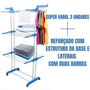 Varal de Chão em Ferro 3 Andares 165cm