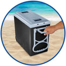 Caixa Super Térmica com Puxador e Rodinhas Preta e Cinza 32L