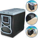 Caixa Super Térmica com Puxador e Rodinhas Preta e Cinza 32L