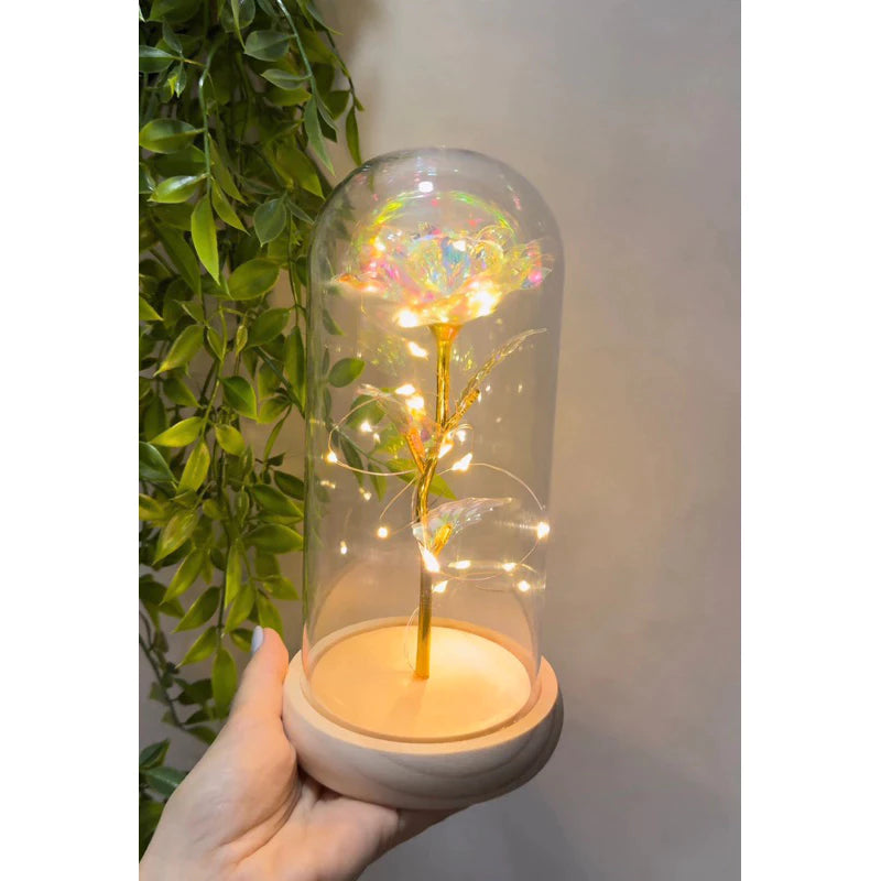 Flor Rosa Enfeite Decorativo Led