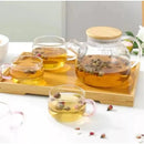 Chaleira de Vidro 1L e Suporte com 6 Xícaras de Chá