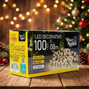 Pisca Pisca LED Natal Branco Fio Transparente 100L 8m