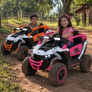 Mini Carro UTV Elétrico com Controle Rosa 12v