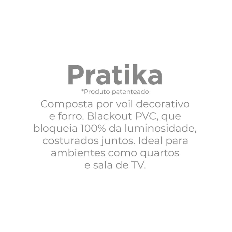 Cortina Pratika Blackout York Areia 2,6x1,7m