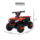 Mini Quadriciclo Elétrico Infantil Vermelho 6V