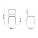 Cadeira Sofia Encosto Fechado Preta