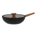 Wok Antiaderente Norma Preto 28cm 3,7L