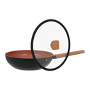 Wok Antiaderente Norma Preto 28cm 3,7L