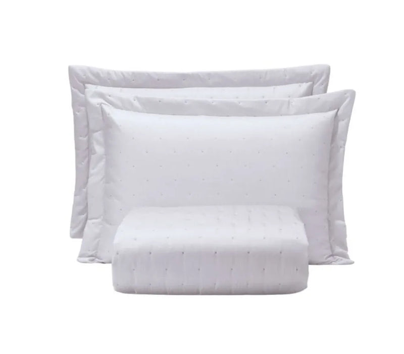 Jogo de Cobre Leito Toque de Algodão Casal Branco 3 Peças