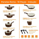 Jogo de Panelas 10 Peças Roma Indução
