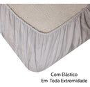 Lençol com Elástico Queen Teka Fix Branco