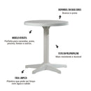 Mesa Redonda Sol Branca