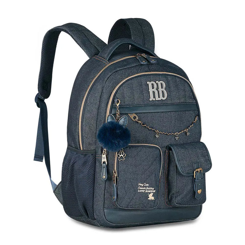 Mochila de Costas Jeans Rebecca Bonbon 17,5''