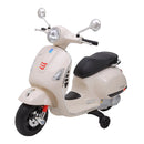 Moto Elétrica Infantil Vespa GTS Scooter Branca 6v