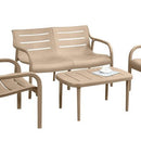 Jogo de Sofá Bege 4 Peças para Área Externa