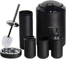 Conjunto para Banheiro Preto 6 Peças