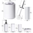 Conjunto para Banheiro Branco 6 Peças