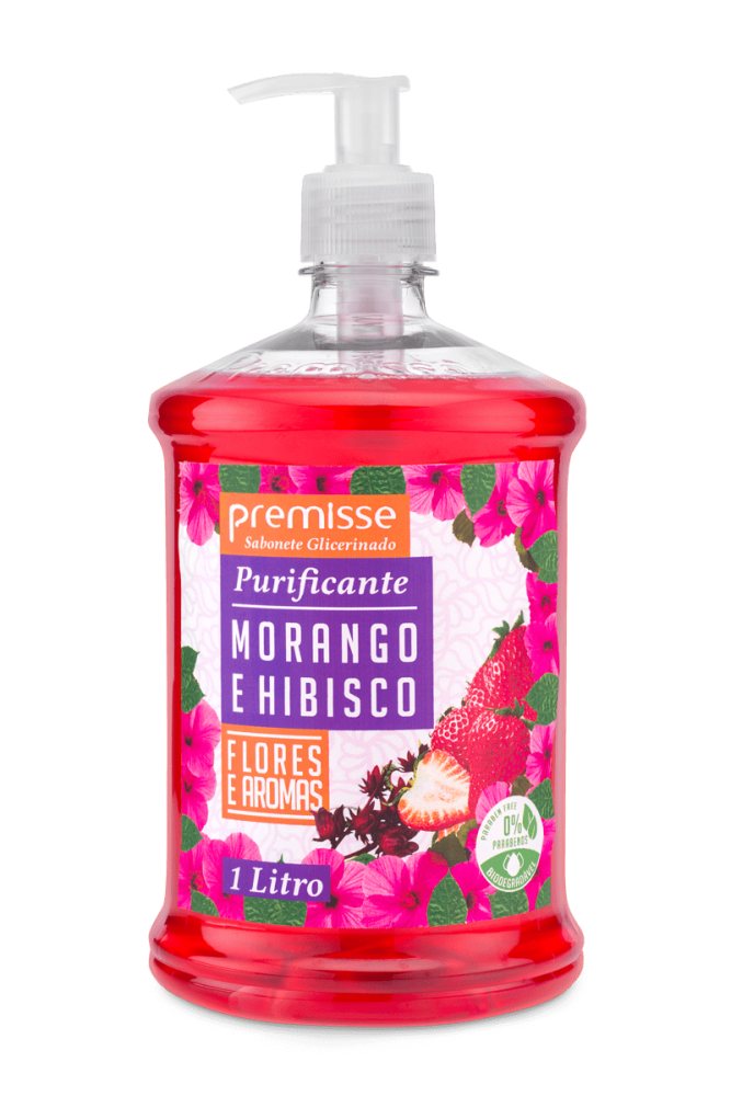 Sabonete Liquído Morango e Hibisco 1L