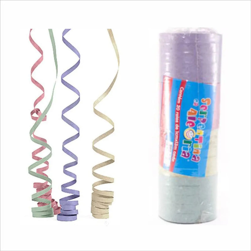 Serpentina da Alegria 10m 20 Rolos