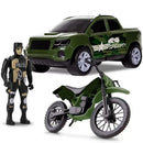 Force Warfare Pick Up e Moto com Soldado