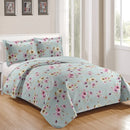 Kit Colcha Bouti Shabby Chic Jade Casal 3 Peças