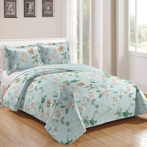 Kit Colcha Bouti Shabby Chic Jasmine King 3 Peças