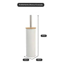 Escova Sanitária Tampa de Bambu Branco