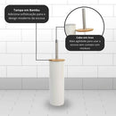 Escova Sanitária Tampa de Bambu Branco