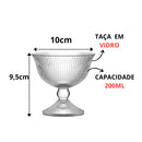 Jogo de Taça para Sobremesa Graffiato 4 Peças 200mL