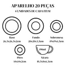 Aparelho de Jantar Opaline Lisboa 20 Peças