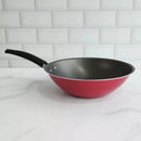 Frigideira Wok Antiaderente Oriental Vermelha 28cm