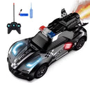 Carrinho de Controle Remoto Policia Solta Fumaça 1:18