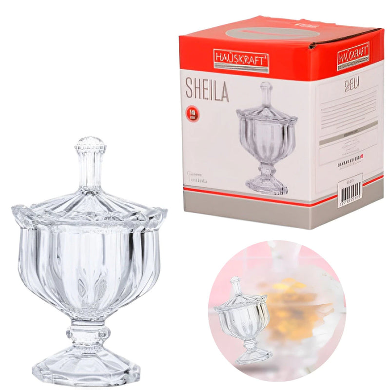 Potiche de Vidro com Pé Sheila 15cm