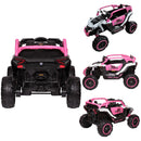 Mini Carro UTV Elétrico com Controle Rosa 12v