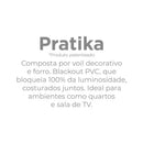 Cortina Pratika Lisa Slim Cinza Escuro 2,0x1,6m