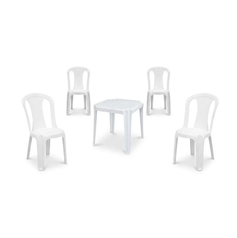 Kit 4 Cadeiras Pratagi + 1 Mesa Coururipe